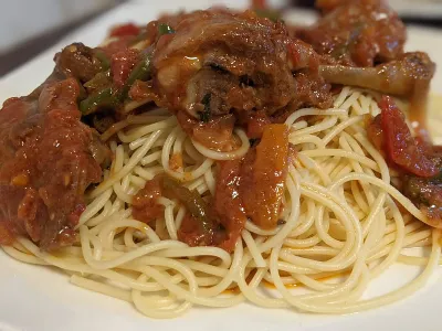 Spaghetti sauce tomate poulet 